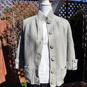 Chico's Light Gray Cotton Sweater